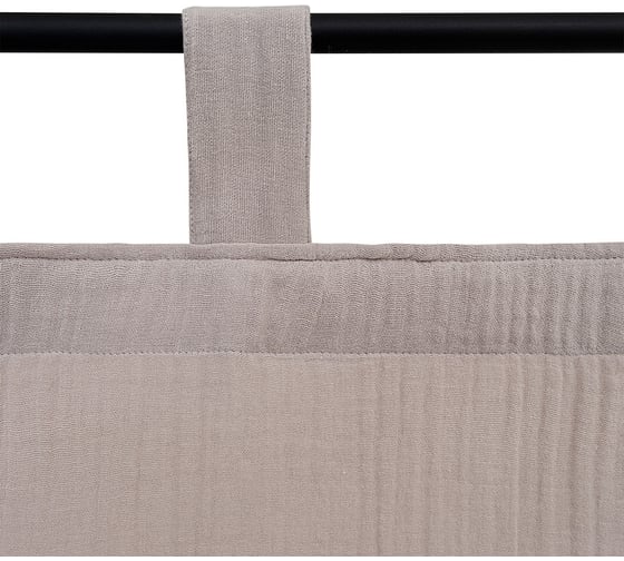 Штора Tkano из муслина, бежево-серого цвета, из коллекции Essential, 150x290 см TK24-CUR0003