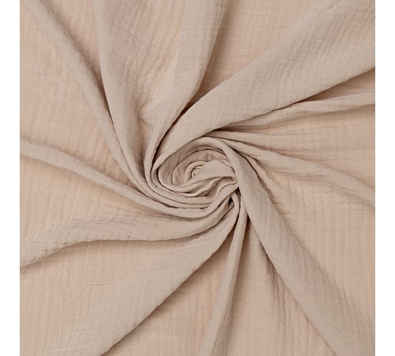 Штора Tkano из муслина, бежевого цвета, из коллекции Essential, 150x290 см TK24-CUR0004