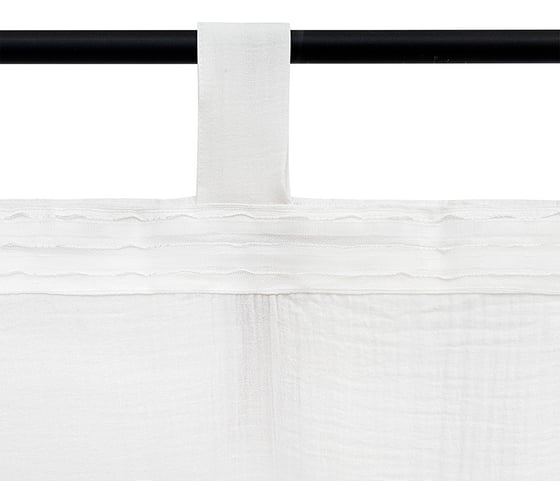 Штора Tkano из муслина, с декором цвета карри, из коллекции Essential, 150x290 см TK24-CUR0001