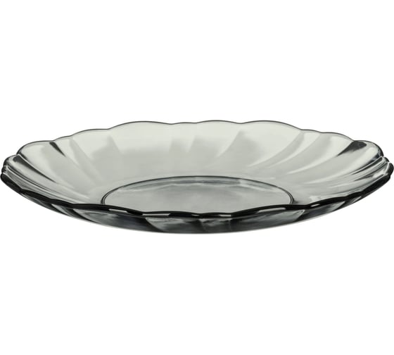 Тарелка Idiland Crystal 23 см, обеденная, (светло-серый) 50392-06