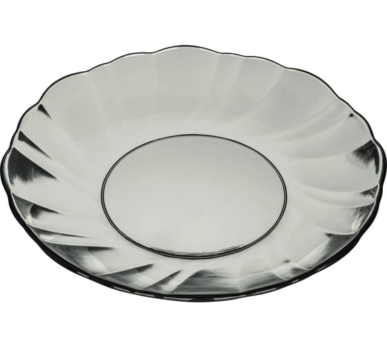 Тарелка Idiland Crystal 23 см, обеденная, (светло-серый) 50392-06