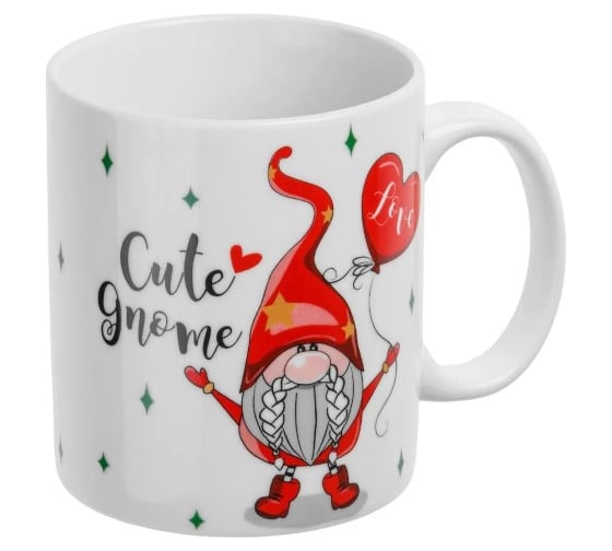 Кружка керамическая PERFECTO LINEA CUTE GNOME-3 в коробке, 350 мл 30-202523