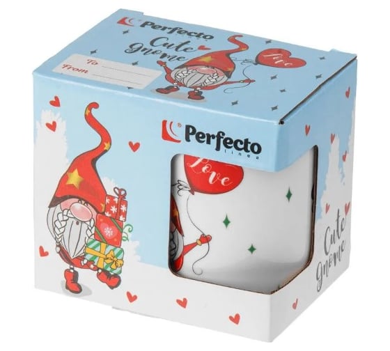 Кружка керамическая PERFECTO LINEA CUTE GNOME-3 в коробке, 350 мл 30-202523