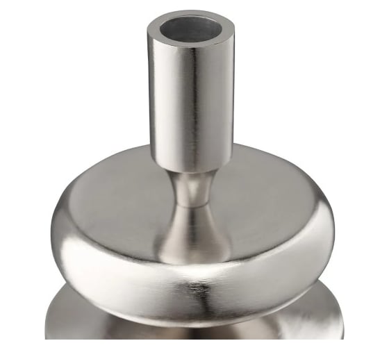Подсвечник Bergenson Bjorn Stone, 13 см, серебристый BB0000905