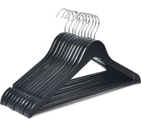 Комплект вешалка-плечики для одежды Ridberg деревянные, 10 шт, черный (2 шт) 1214471