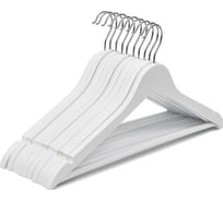 Комплект вешалка-плечики для одежды Ridberg деревянные, 10 шт, белый (2 шт) 1214470