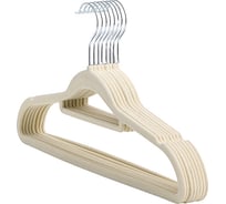 Комплект вешалка-плечики для одежды Ridberg бархатные, 10 шт, бежевый (2 шт) 1214464