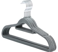 Комплект вешалка-плечики для одежды Ridberg бархатные, 10 шт, серый (5 шт) 1214469