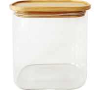 Стеклянная овальная банка appetite Studio 1000 мл, бамбуковая крышка штаб BM2012-2OV