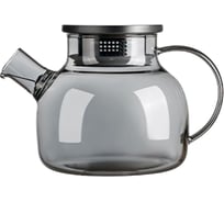 Заварочный стеклянный чайник appetite Crystall Grey Studio 1000 мл, с фильтром BMT1000-GR