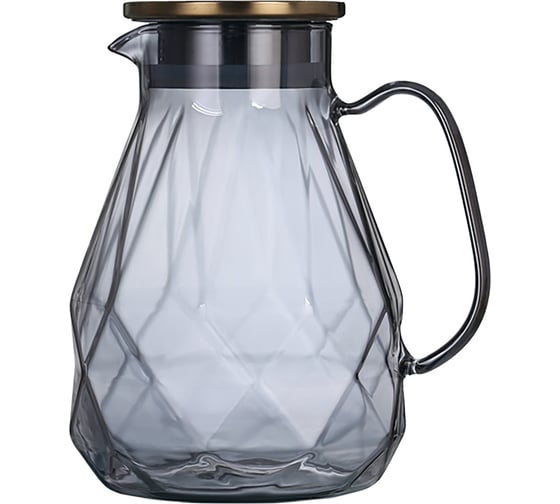 Кувшин appetite Crystall Grey Studio стекло 1,8 л, металлическая крышка с гранями BHG1800-GR