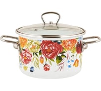 Кастрюля appetite Peonies эмаль, цил 4,0 л 1SD205S