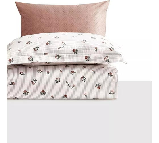Комплект постельного белья Arya Home Arya Alamode Сатин 2 спальный 200x220 cм Scarlet сухая роза 8680943243966