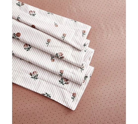 Комплект постельного белья Arya Home Arya Alamode Сатин 2 спальный 200x220 cм Scarlet сухая роза 8680943243966