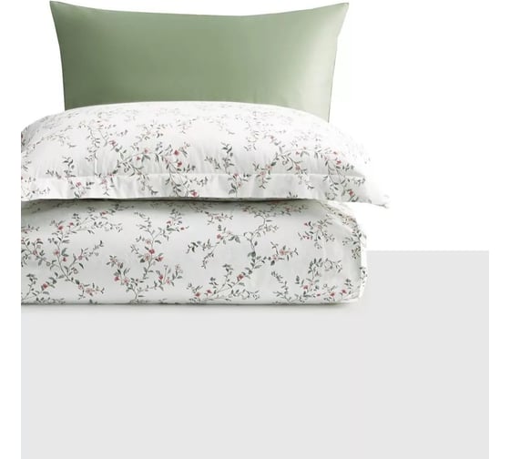 Комплект постельного белья Arya Home Arya Alamode Сатин 2 спальный 200x220 cм Fairy зеленый 8680943243959