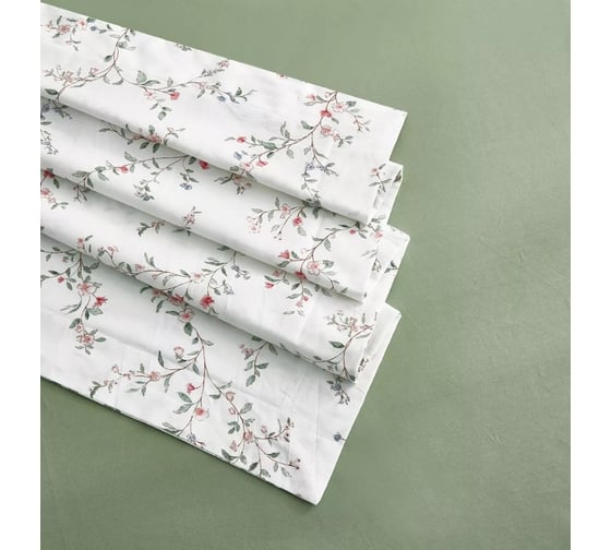 Комплект постельного белья Arya Home Arya Alamode Сатин 2 спальный 200x220 cм Fairy зеленый 8680943243959