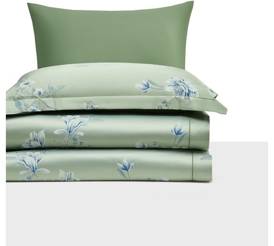 Комплект постельного белья Arya Home Arya Majestik Бамбук 2 спальный 200x220 cм Malvina зеленый, синий 8680943247520