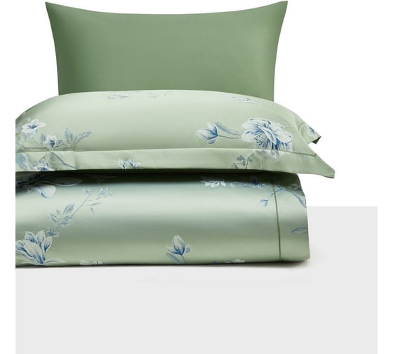 Комплект постельного белья Arya Home Arya Majestik Бамбук 2 спальный 200x220 cм Malvina зеленый, синий 8680943247520
