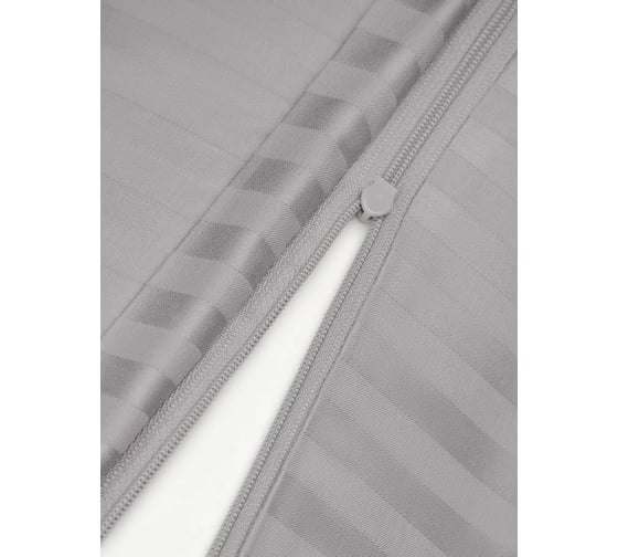 Комплект постельного белья Arya Home Arya Vip из страйп сатина 1.5 спальный 160x220 cм светло-серый 8680943244413