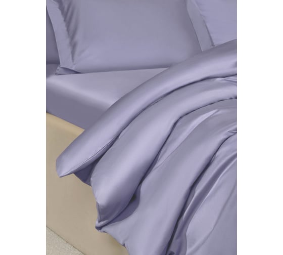 Комплект постельного белья Arya Home Arya Vip из однотонного сатина 1.5 спальный 160x220 cм сиреневый 8680943244345