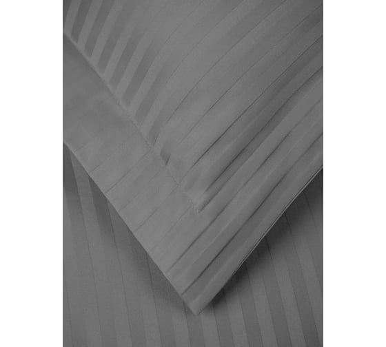 Комплект постельного белья Arya Home Arya Vip из страйп сатина 1.5 спальный 160x220 cм серый 8680943244451