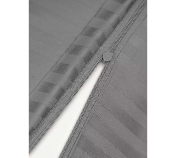 Комплект постельного белья Arya Home Arya Vip из страйп сатина 1.5 спальный 160x220 cм серый 8680943244451