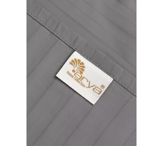 Комплект постельного белья Arya Home Arya Vip из страйп сатина 1.5 спальный 160x220 cм серый 8680943244451
