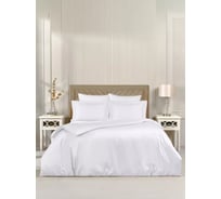 Комплект постельного белья Arya Home Arya Vip из однотонного сатина Семейный 160x220 cм белый 8680943231048