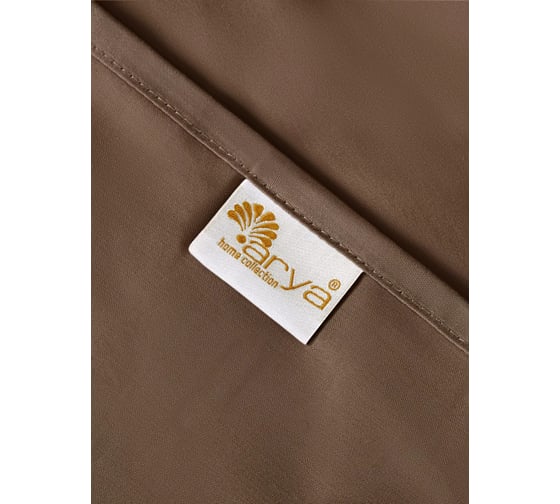Комплект постельного белья Arya Home Arya Vip из однотонного сатина 1.5 спальный 160x220 cм темно-коричневый 8680943244321