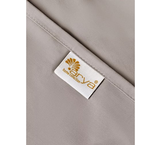 Комплект постельного белья Arya Home Arya Vip из однотонного сатина 1.5 спальный 160x220 cм светло-серый 8680943244277