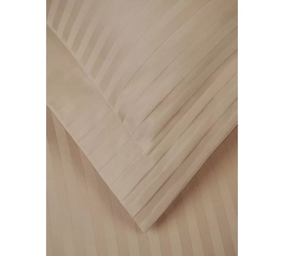 Комплект постельного белья Arya Home Arya Vip из страйп сатина 1.5 спальный 160x220 cм бежевый 8680943244437