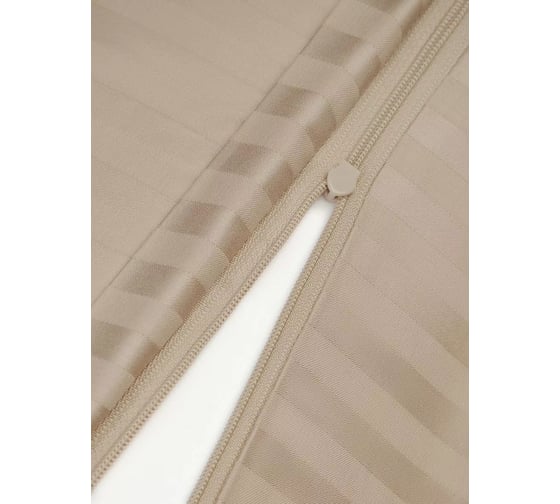 Комплект постельного белья Arya Home Arya Vip из страйп сатина 1.5 спальный 160x220 cм бежевый 8680943244437