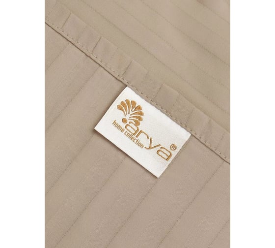 Комплект постельного белья Arya Home Arya Vip из страйп сатина 1.5 спальный 160x220 cм бежевый 8680943244437
