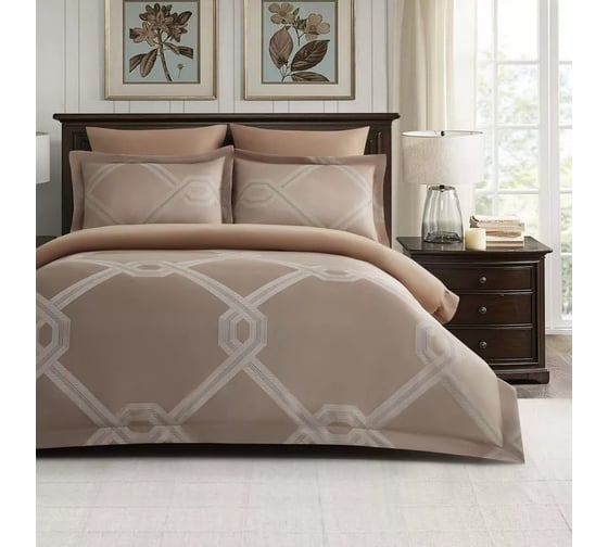 Комплект постельного белья Arya Home Arya Majestik Бамбук 1.5 спальный 160x220 cм Illude золотой 8680943247469