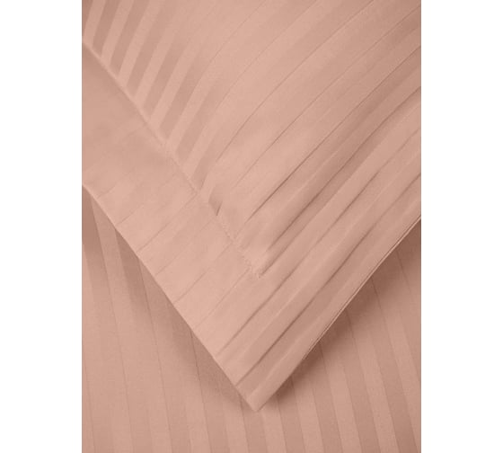 Комплект постельного белья Arya Home Arya Vip из страйп сатина 2 спальный 200x220 cм персиковый 8680943244376