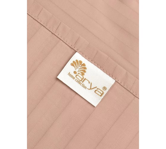Комплект постельного белья Arya Home Arya Vip из страйп сатина 2 спальный 200x220 cм персиковый 8680943244376