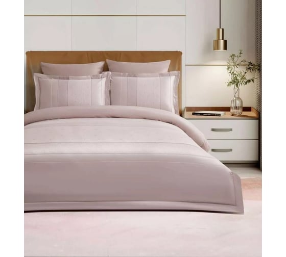 Комплект постельного белья Arya Home Arya Бамбук Tencel 2 спальный 200x220 cм Morse розовое золото 8680943247551