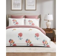 Комплекты постельного белья Arya Home из сатина Arya Exclusive 2 спальный 200x220 cм Rainbow белый, розовый 8680943246943