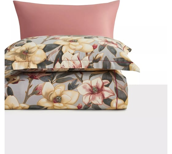 Комплекты постельного белья Arya Home из сатина Arya Exclusive 1.5 спальный 160x220 cм Claudia розовый, серый 8680943246912