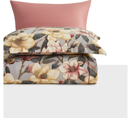 Комплекты постельного белья Arya Home из сатина Arya Exclusive 2 спальный 200x220 cм Claudia розовый, серый 8680943246967
