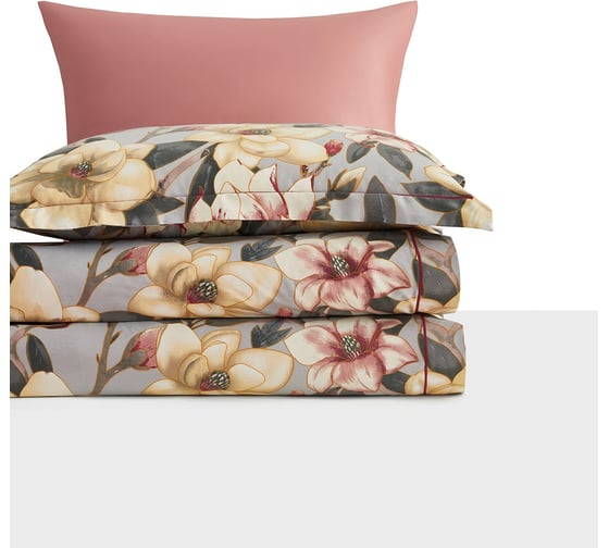 Комплекты постельного белья Arya Home из сатина Arya Exclusive 2 спальный 200x220 cм Claudia розовый, серый 8680943246967