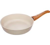 Сковорода Традиция готовить с любовью антипригарное покрытие, литая, 26 см, съемная ручка, Ваниль ТВ2265