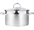 Кастрюля Bella Cucina BC-2162 из нержавеющей стали со стеклянной крышкой Marino 24x13,5 см, 6,1 л 2162-BC 1