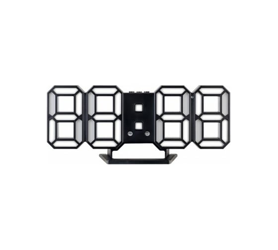 LED часы-будильник Perfeo LUMINOUS 2 черный корпус, белая подсветка 30014753