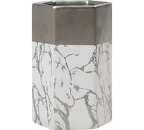 Декоративная ваза Вещицы Геометрия, 100х90х150 мм, мраморный, металлический Cha24