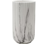 Декоративная ваза Вещицы Рельеф, 125х125х220 мм, мраморный Cha19-L