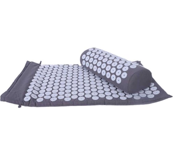 Коврик Arya Home Arya массажный игольчатый аппликатор с подушкой, 68x42-38x15x10, Aurora Серый 8680943223920