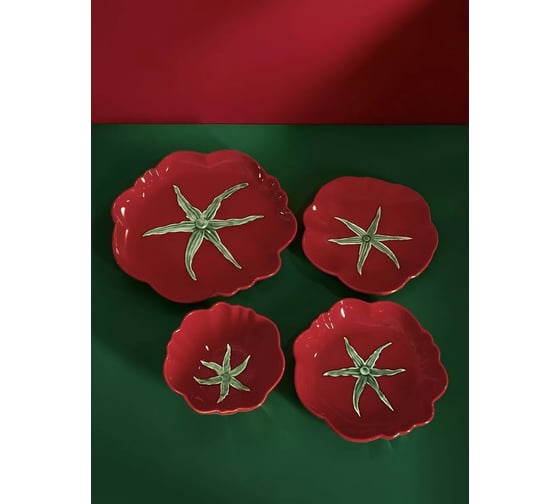 Керамический набор посуды Arya Home Arya Tomato 8 предметов, красный 8680943249173