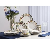 Набор столовой посуды Arya Home Arya из костяного фарфора Floreale, 24 предмета, Жетлый 8680943249838