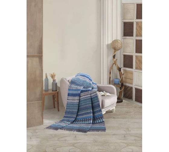Плед Arya Home Arya Aqua Light Хлопок 150x200 Синий 8680943253804 1